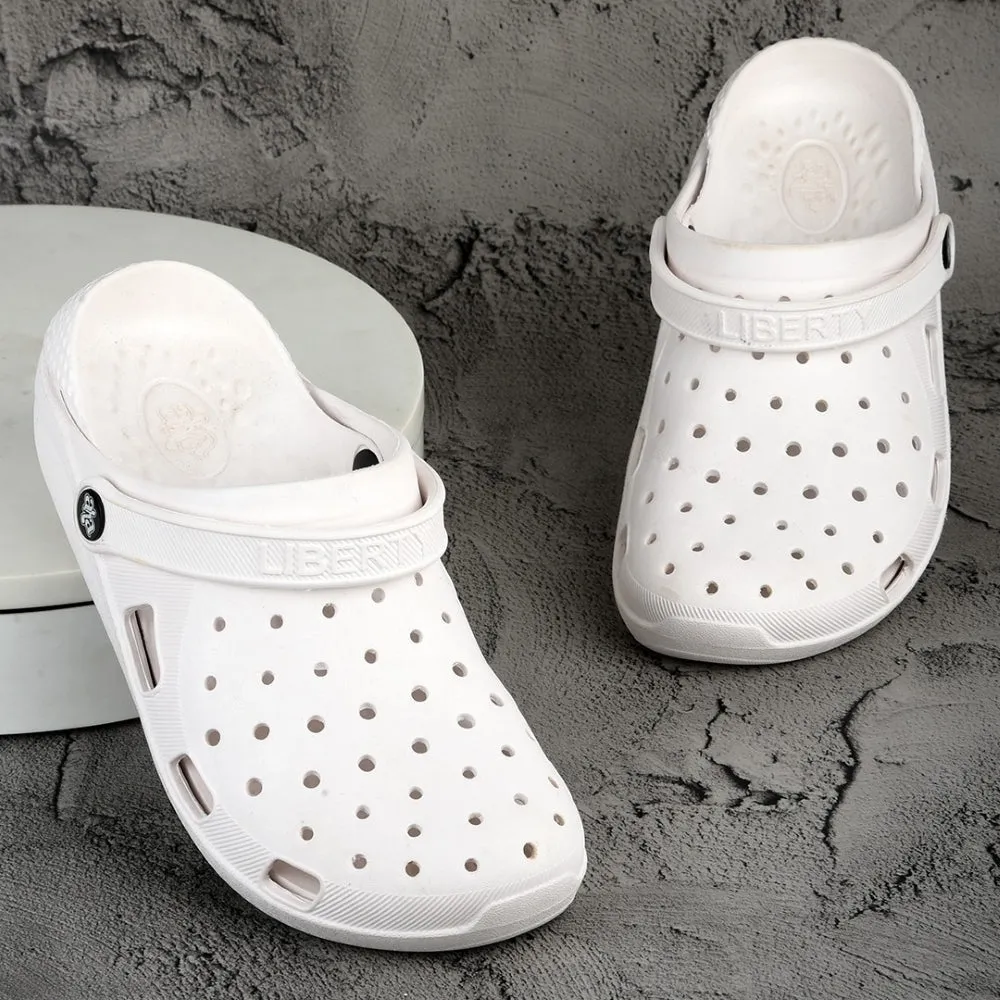 A-HA White Slingback Clogs For Women LPMXT-801 By Liberty