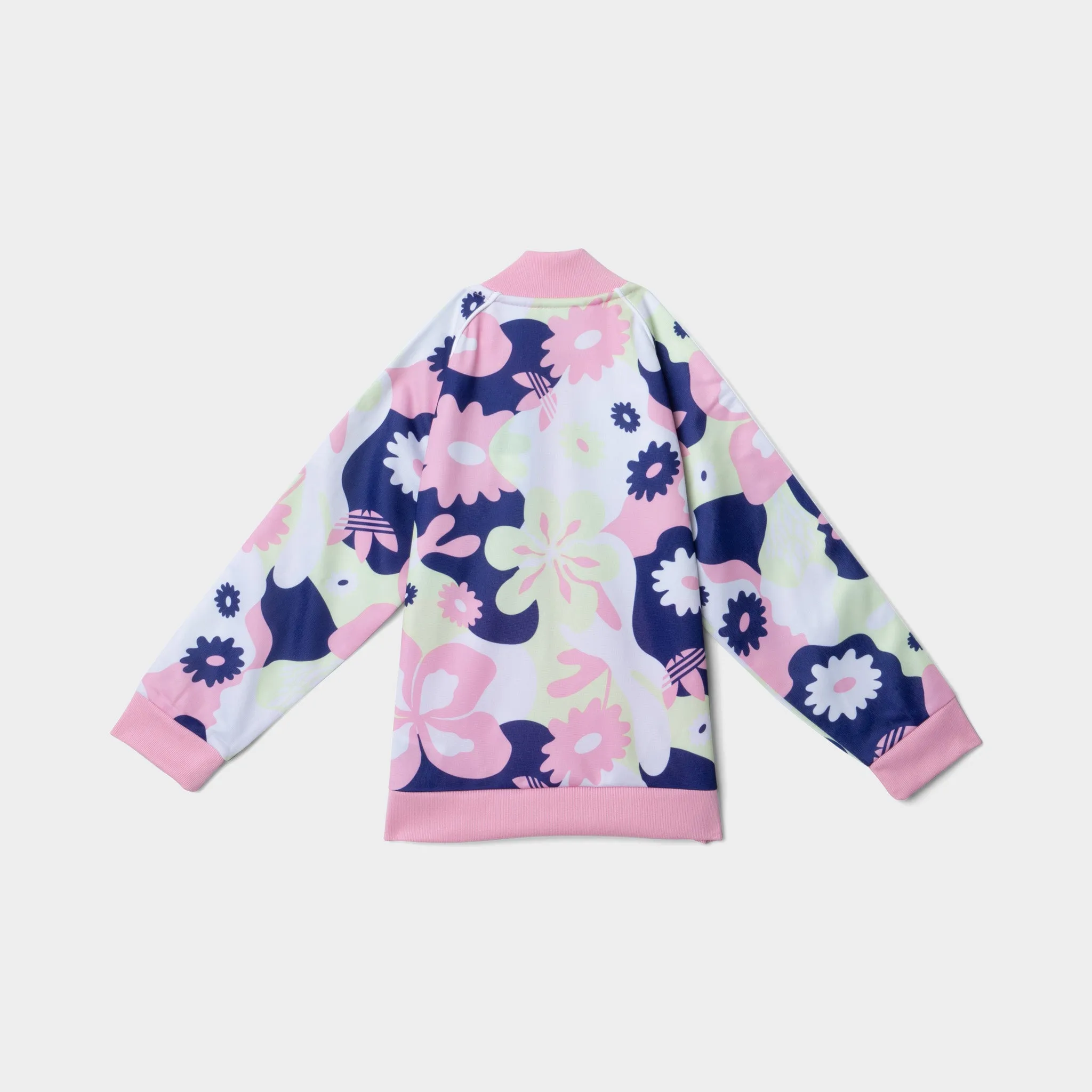 adidas Originals Child Girlsâ€™ Flower Print Superstar Set White / True Pink - Almost Lime