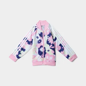 adidas Originals Child Girlsâ€™ Flower Print Superstar Set White / True Pink - Almost Lime