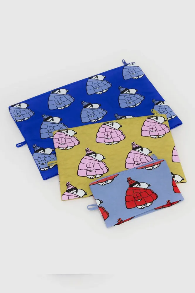 Baggu Go Pouch Puffer Snoopy Set