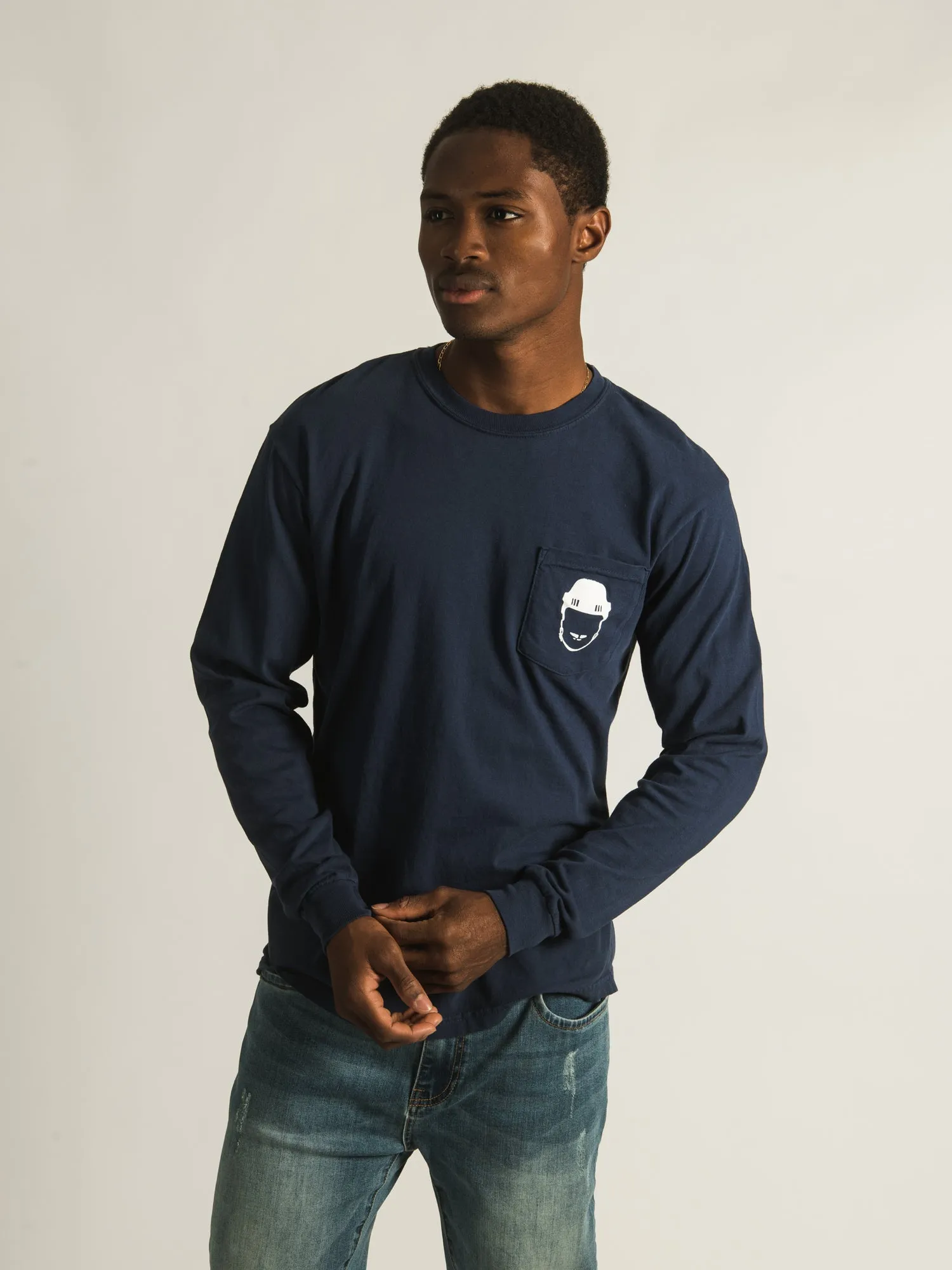 BARSTOOL SPORTS SPITTIN CHICLETS NBD HELMET LONG SLEEVE TEE - CLEARANCE