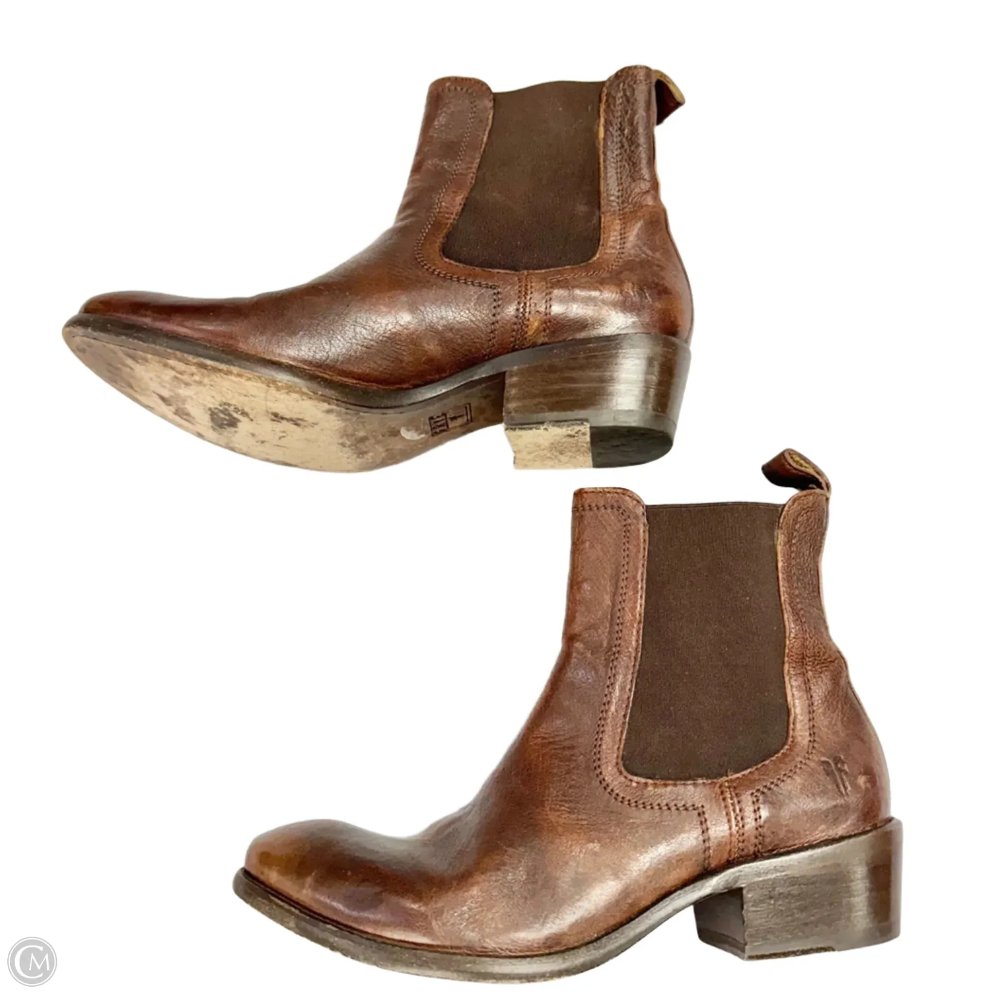 Boots Designer By Frye In Brown, Size: 8.5
