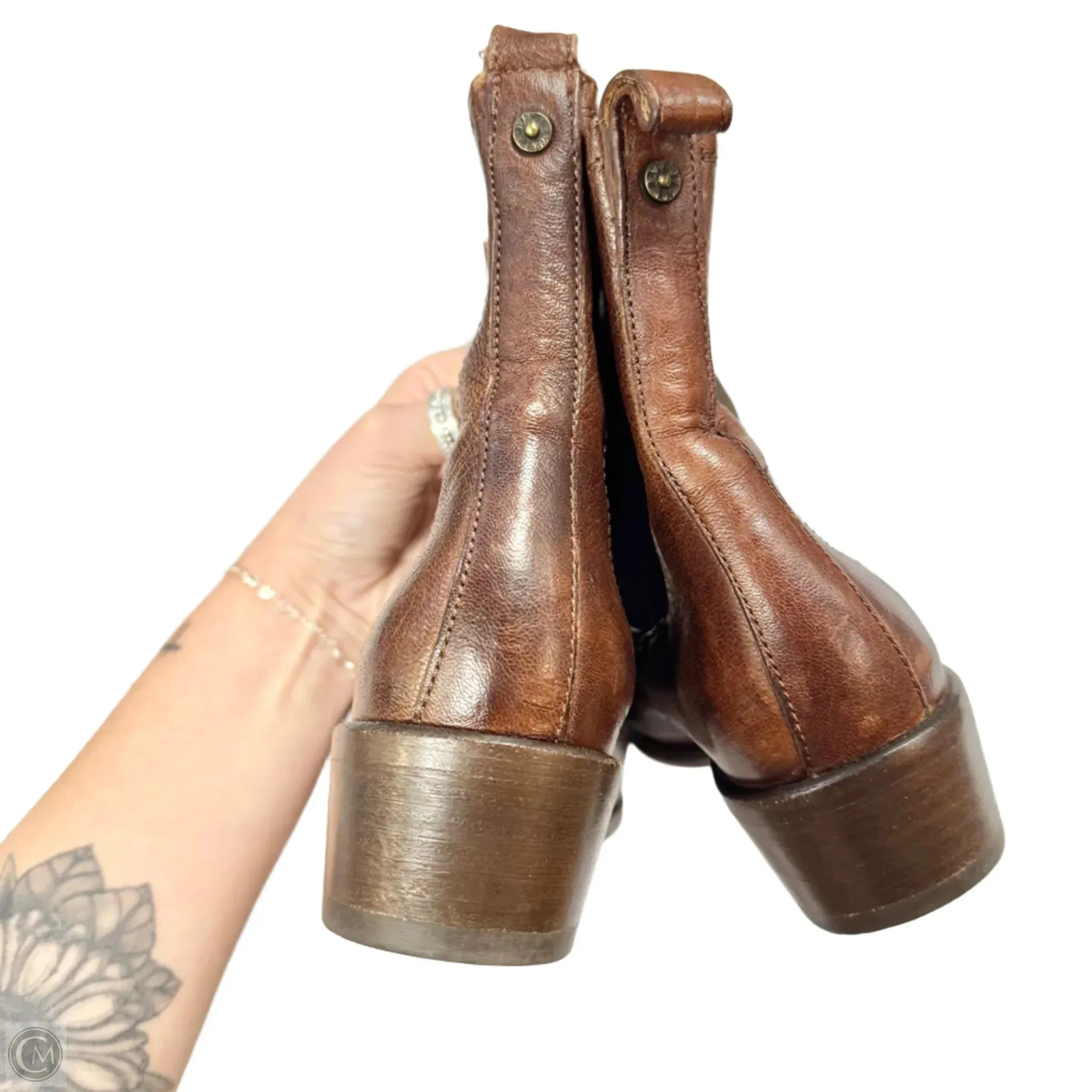 Boots Designer By Frye In Brown, Size: 8.5