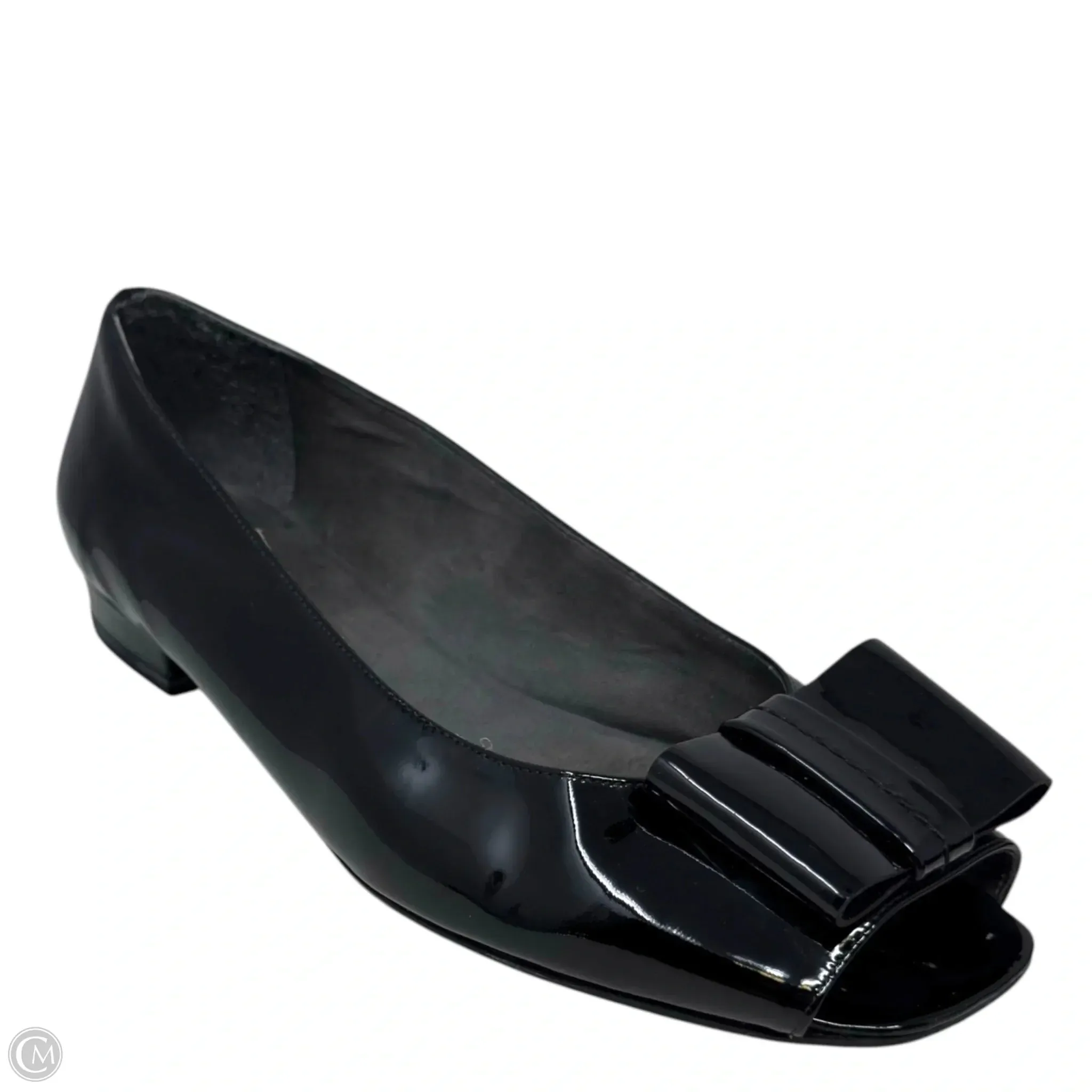 Bowella Patent Flats Designer By Stuart Weitzman In Black, Size: 10
