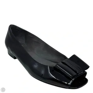 Bowella Patent Flats Designer By Stuart Weitzman In Black, Size: 10