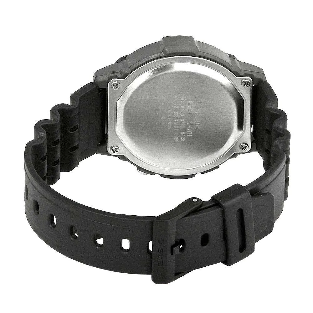 Casio Men's Watch - Illuminator Sports Digital Black and Grey Case Strap | W-87H-1VH