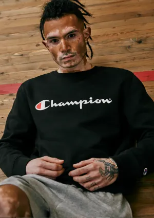 Champion Men’s Script Crew Black