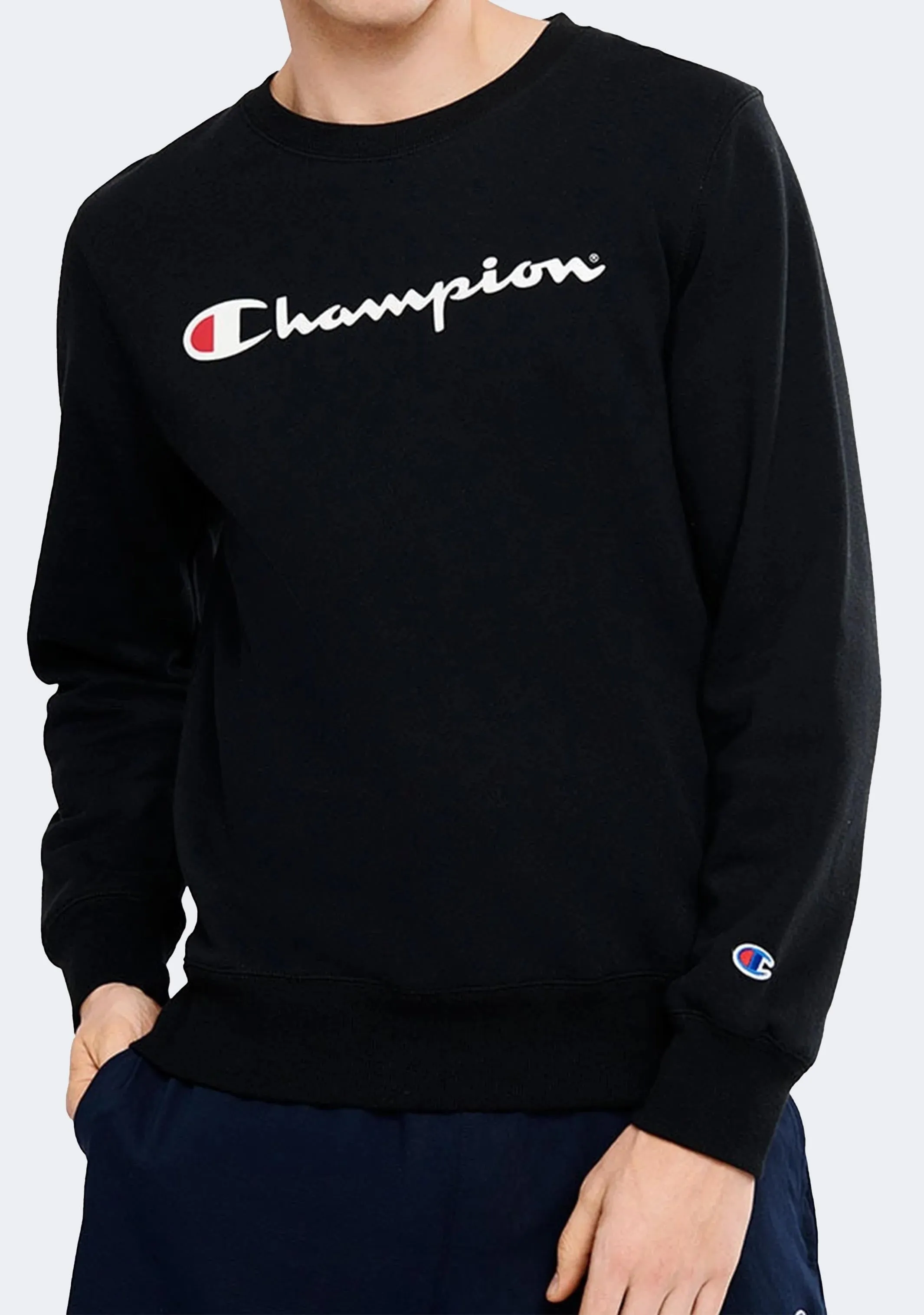 Champion Men’s Script Crew Black