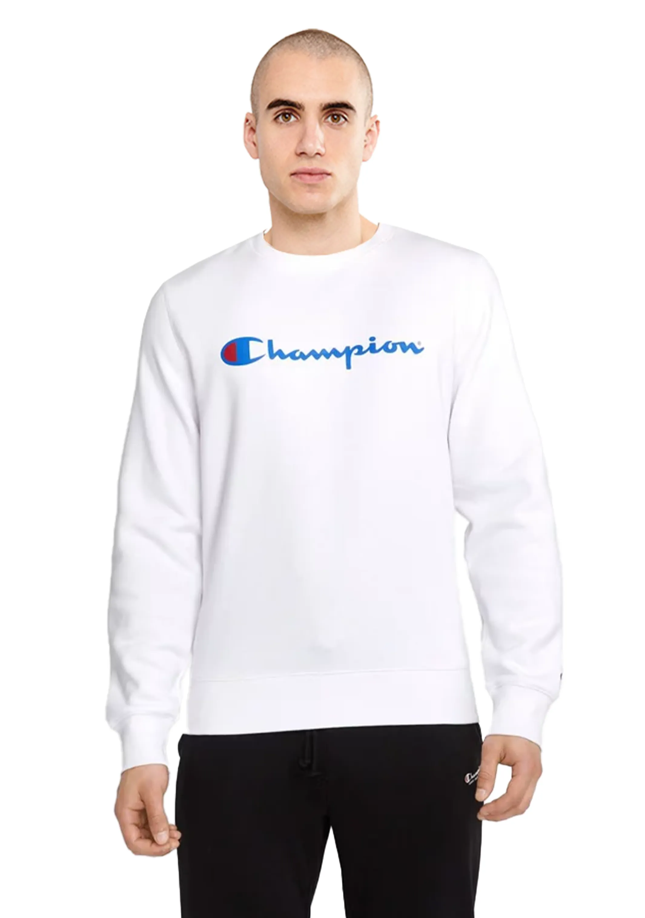 Champion Men’s Script Crew White