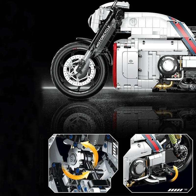Explosion Mecha Sports Bike 2615pcs
