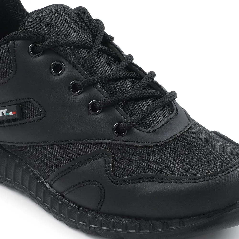 Force 10 Black Lacing Uniform School Shoes For Kids 9906-90GN By Liberty