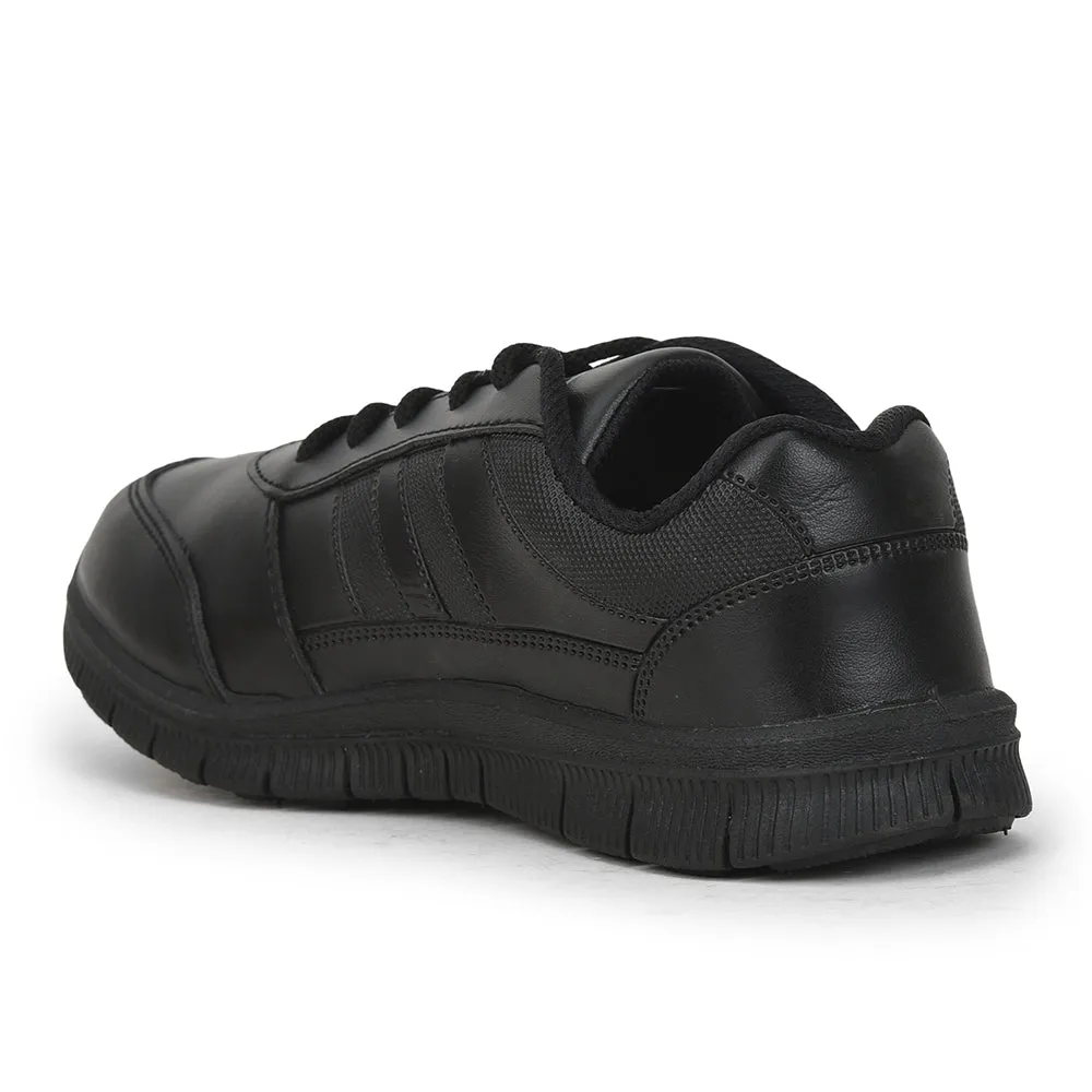 Force 10 Black Lacing Uniform School Shoes For Kids GOLA-SCHL By Liberty