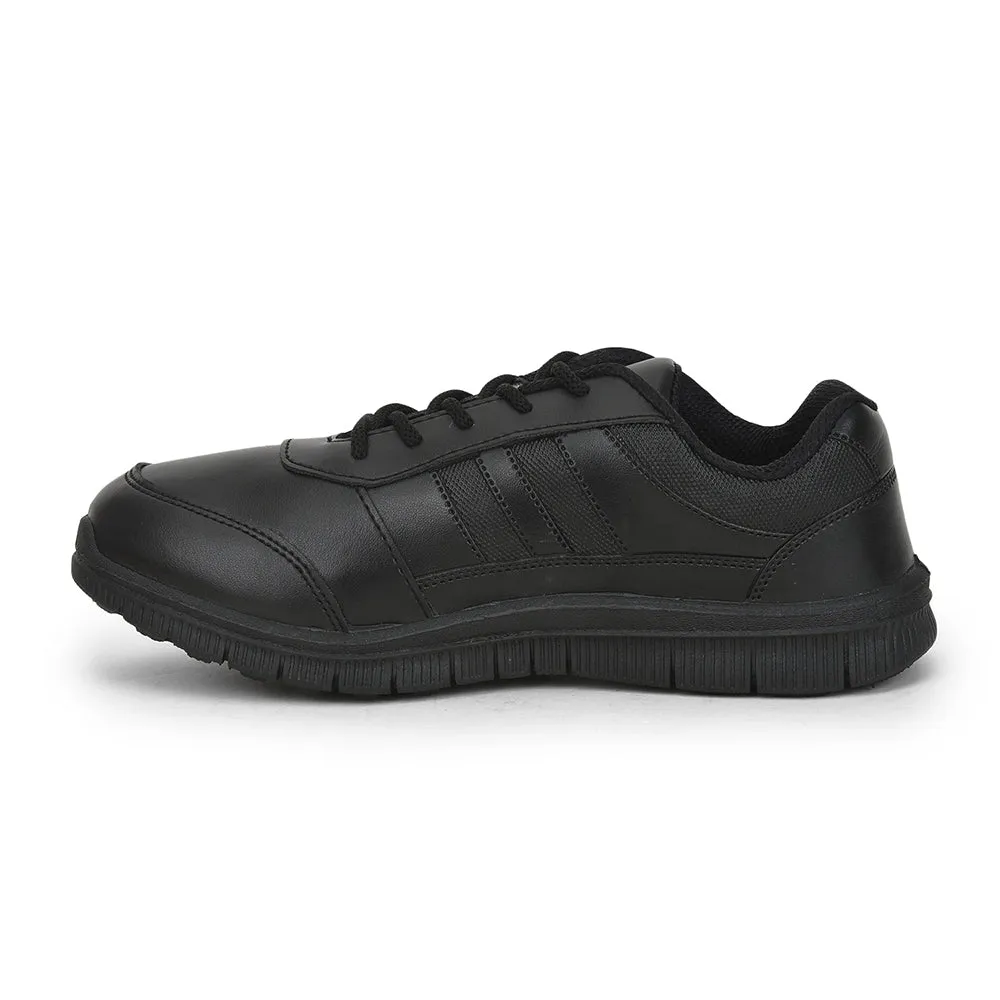 Force 10 Black Lacing Uniform School Shoes For Kids GOLA-SCHL By Liberty