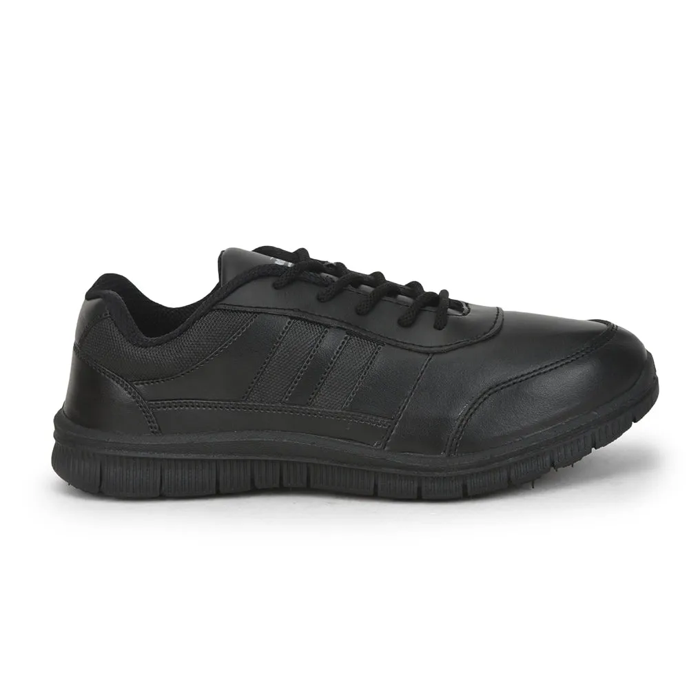Force 10 Black Lacing Uniform School Shoes For Kids GOLA-SCHL By Liberty