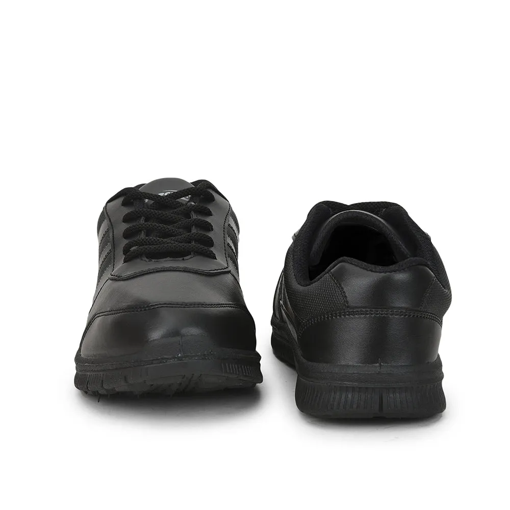Force 10 Black Lacing Uniform School Shoes For Kids GOLA-SCHL By Liberty