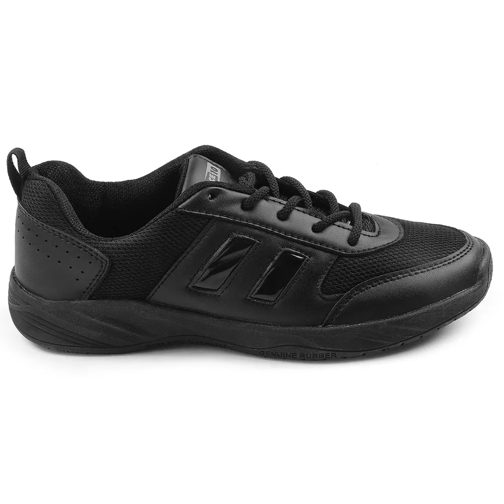 Force 10 Black Lacing Uniform School Shoes For Kids SKOLGAME-L By Liberty
