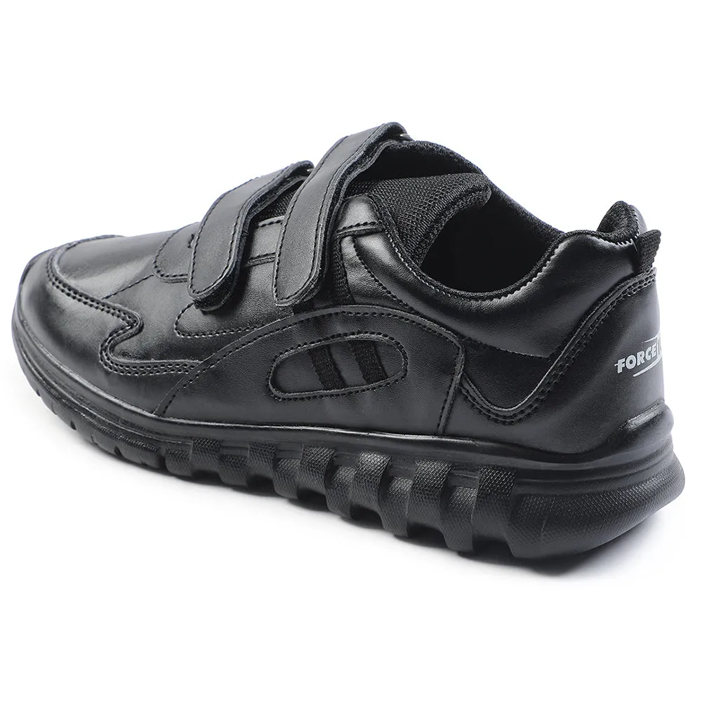 Force 10 Black Velcro Uniform School Shoes For Kids 9906-02T-V By Liberty