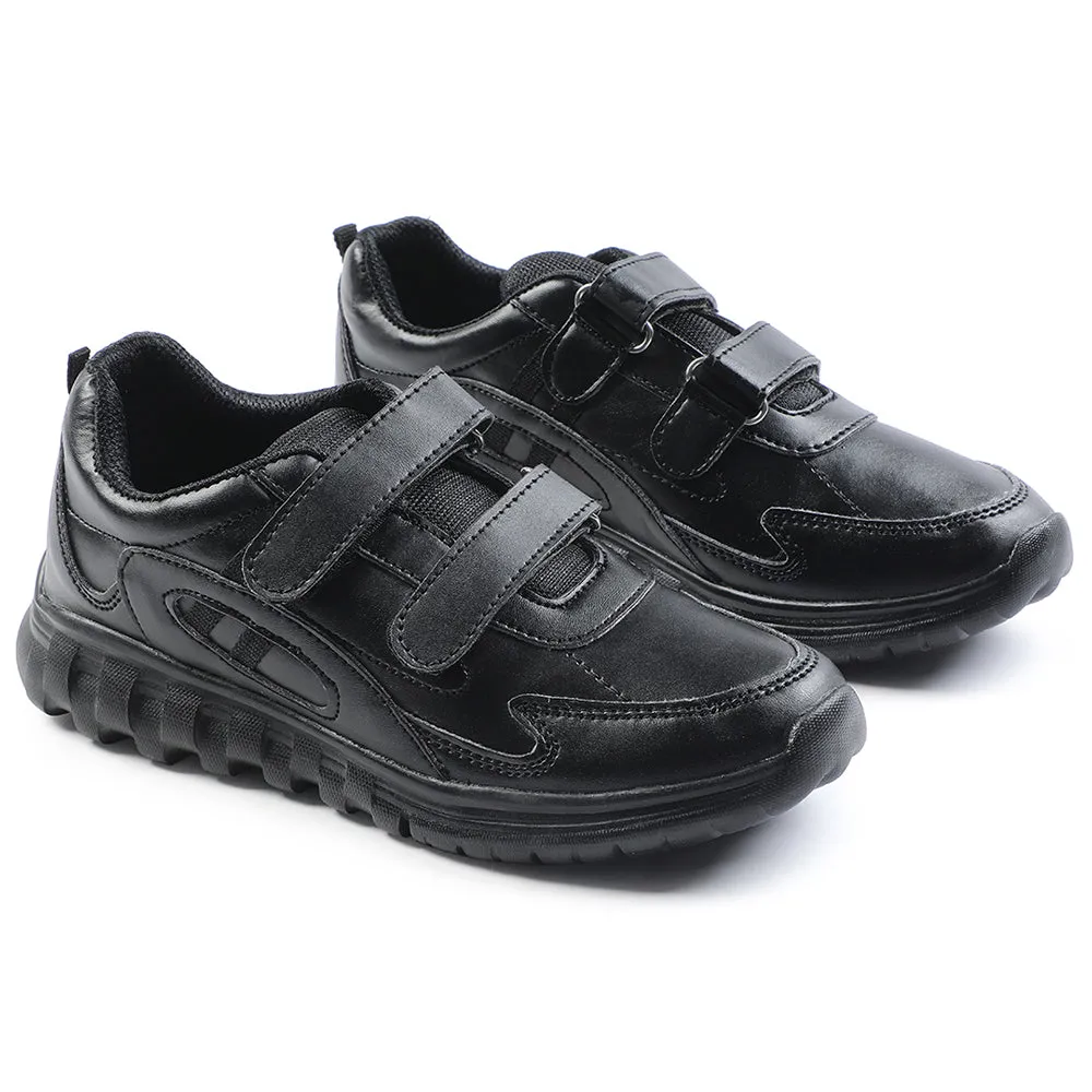 Force 10 Black Velcro Uniform School Shoes For Kids 9906-02T-V By Liberty