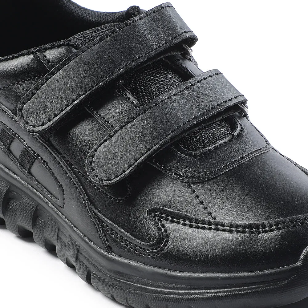 Force 10 Black Velcro Uniform School Shoes For Kids 9906-02T-V By Liberty