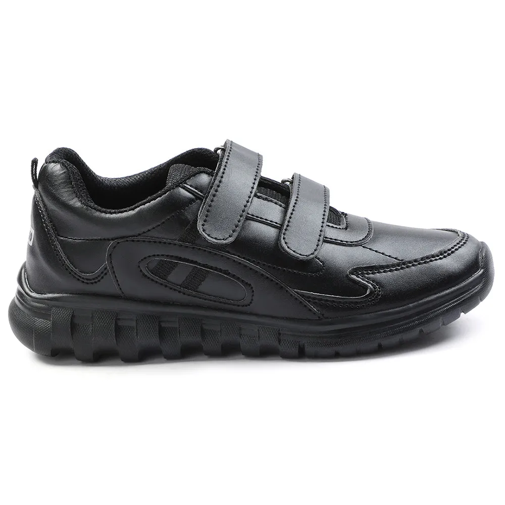 Force 10 Black Velcro Uniform School Shoes For Kids 9906-02T-V By Liberty