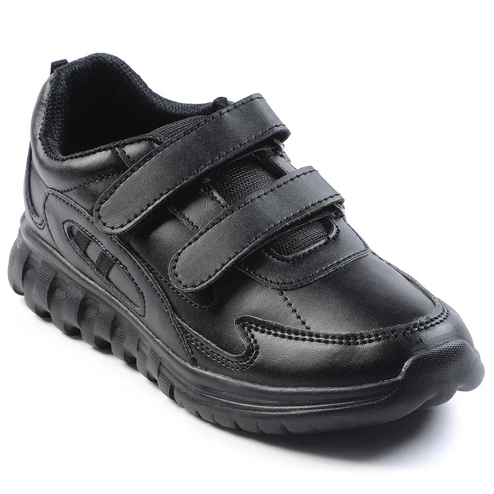 Force 10 Black Velcro Uniform School Shoes For Kids 9906-02T-V By Liberty