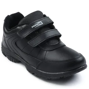 Force 10 Black Velcro Uniform School Shoes For Kids SCHZONE-DV By Liberty