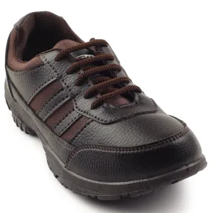 Force 10 Brown Lacing Uniform School Shoes For Kids 8151-18 By Liberty