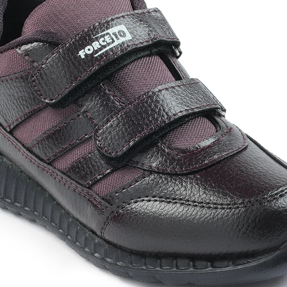 Force 10 Brown Non Lacing Uniform School Shoes For Kids ELECTRA-V By Liberty