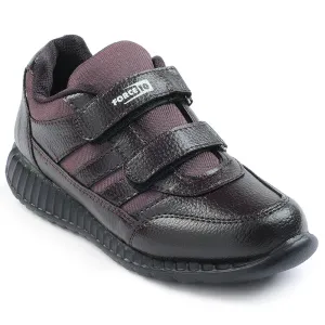 Force 10 Brown Non Lacing Uniform School Shoes For Kids ELECTRA-V By Liberty