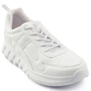 Force 10 White Lacing Uniform School Shoes For Kids 9906-02T By Liberty