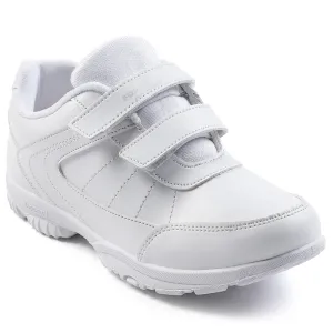 Force 10 White Velcro Uniform School Shoes For Kids SCHZONE-DV By Liberty