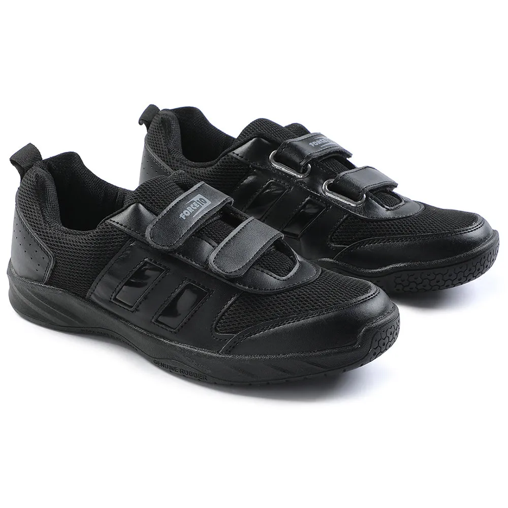 Force Black Non Lacing Uniform School Shoes For Kids SKOLGAME-V By Liberty