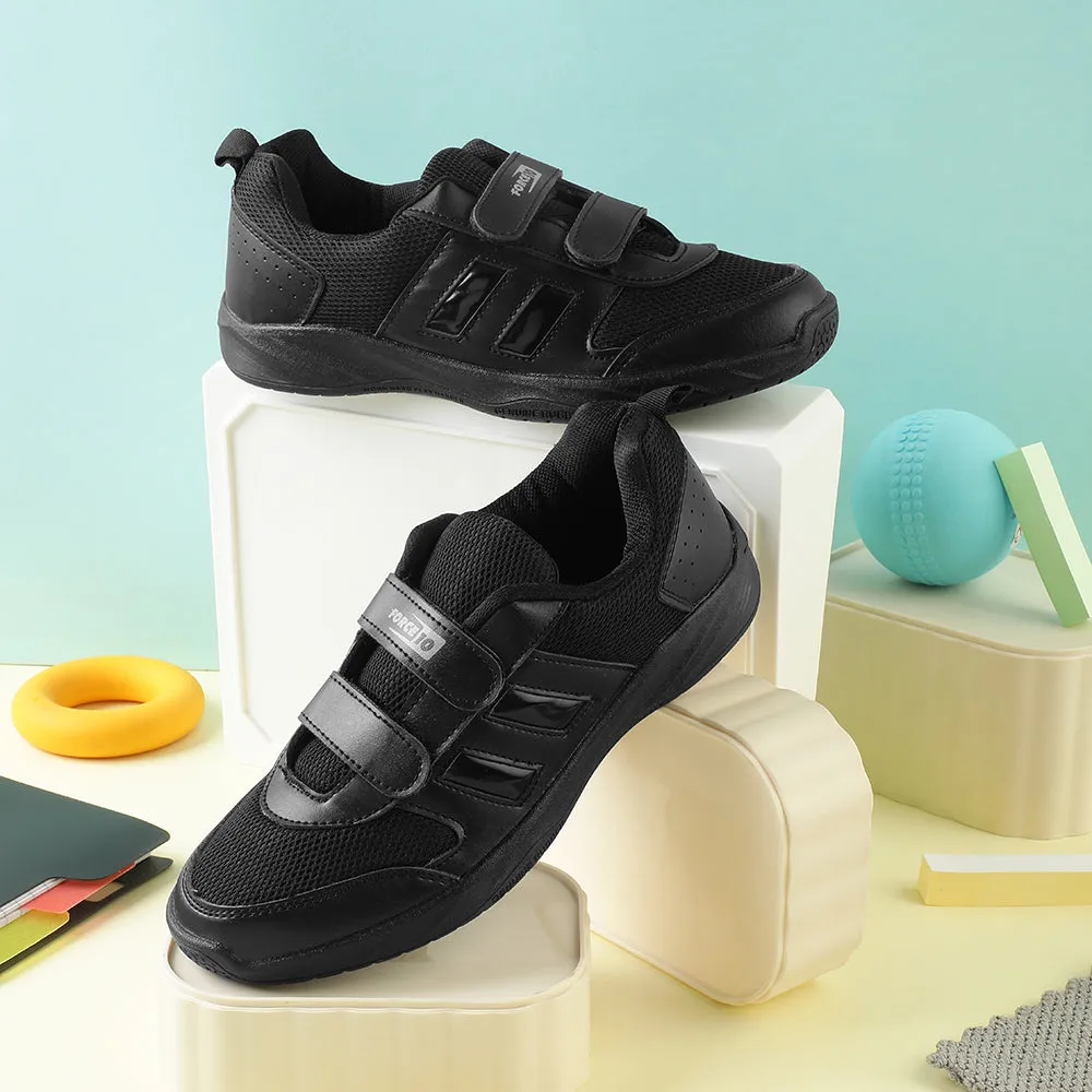 Force Black Non Lacing Uniform School Shoes For Kids SKOLGAME-V By Liberty