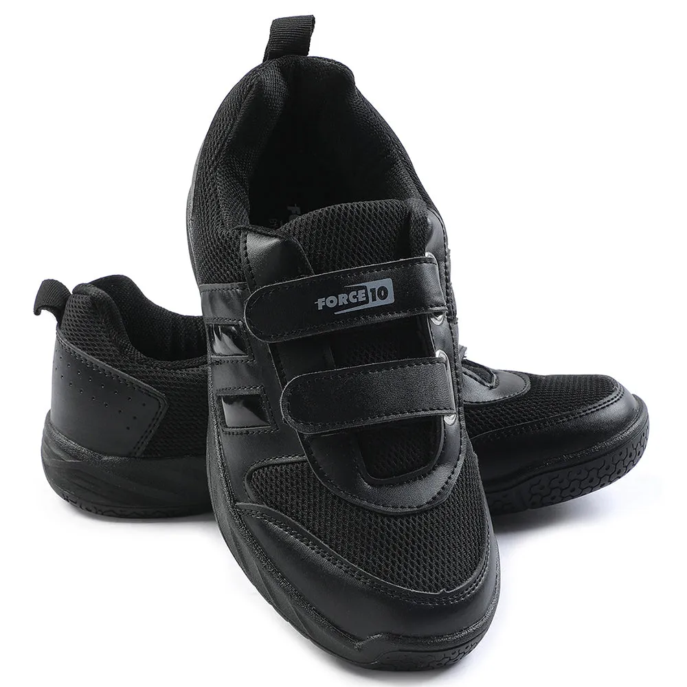 Force Black Non Lacing Uniform School Shoes For Kids SKOLGAME-V By Liberty