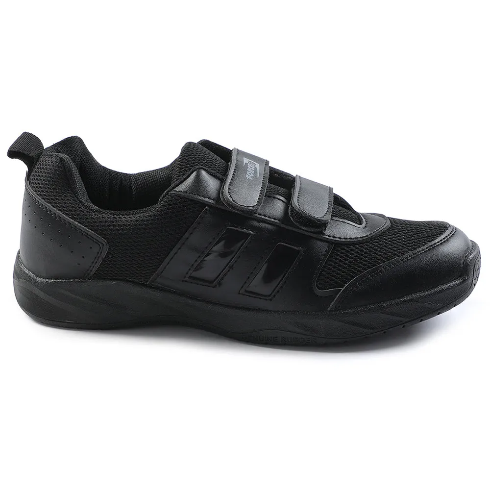 Force Black Non Lacing Uniform School Shoes For Kids SKOLGAME-V By Liberty