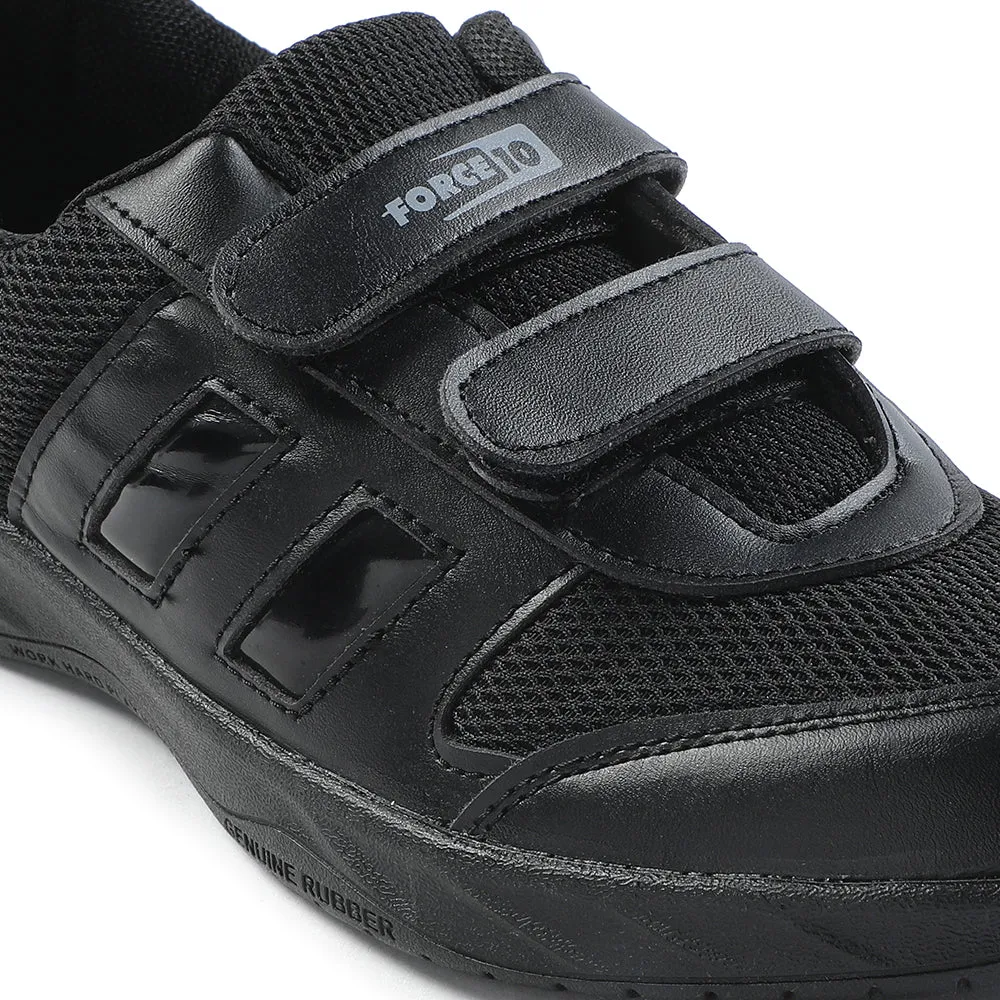 Force Black Non Lacing Uniform School Shoes For Kids SKOLGAME-V By Liberty