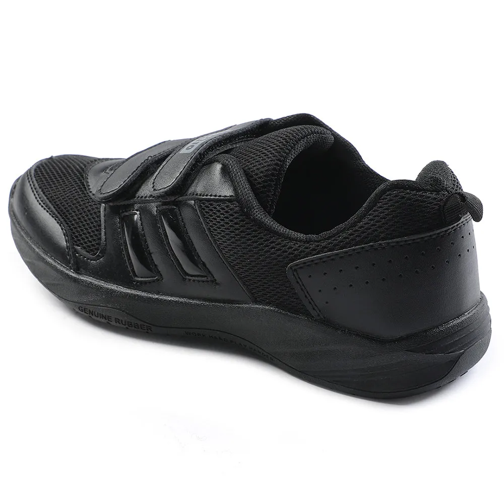 Force Black Non Lacing Uniform School Shoes For Kids SKOLGAME-V By Liberty
