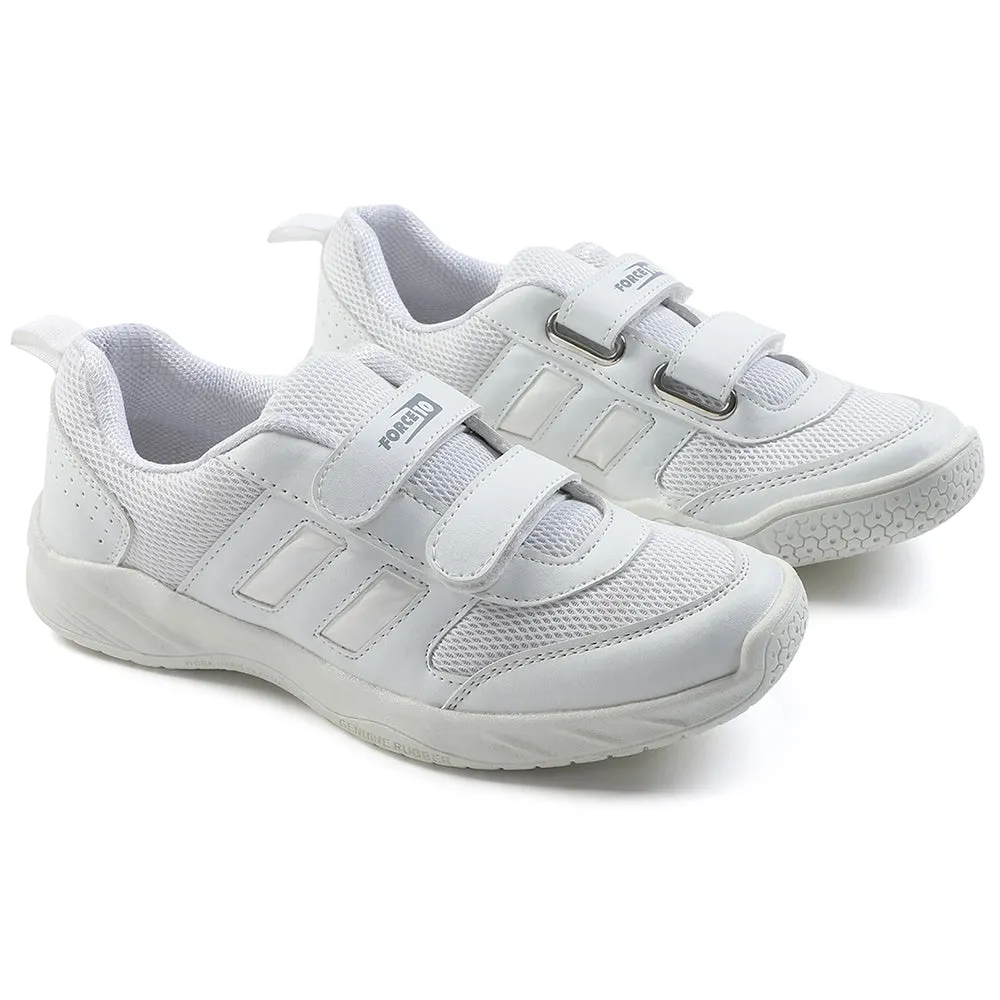Force White Non Lacing Uniform School Shoes For Kids SKOLGAME-V By Liberty