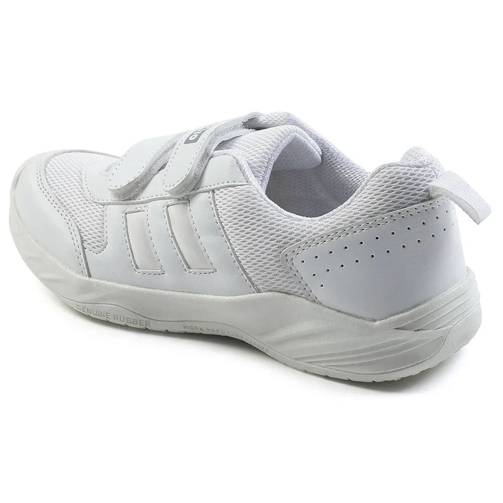 Force White Non Lacing Uniform School Shoes For Kids SKOLGAME-V By Liberty