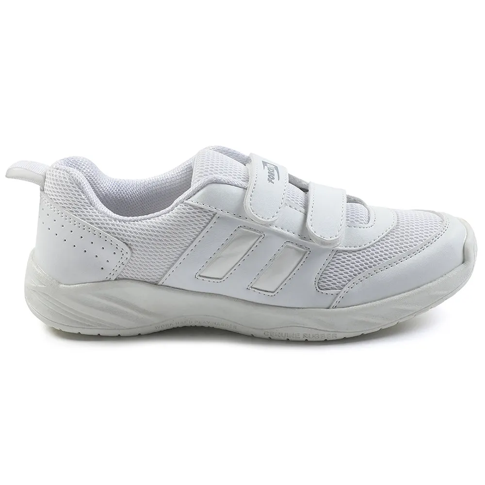Force White Non Lacing Uniform School Shoes For Kids SKOLGAME-V By Liberty