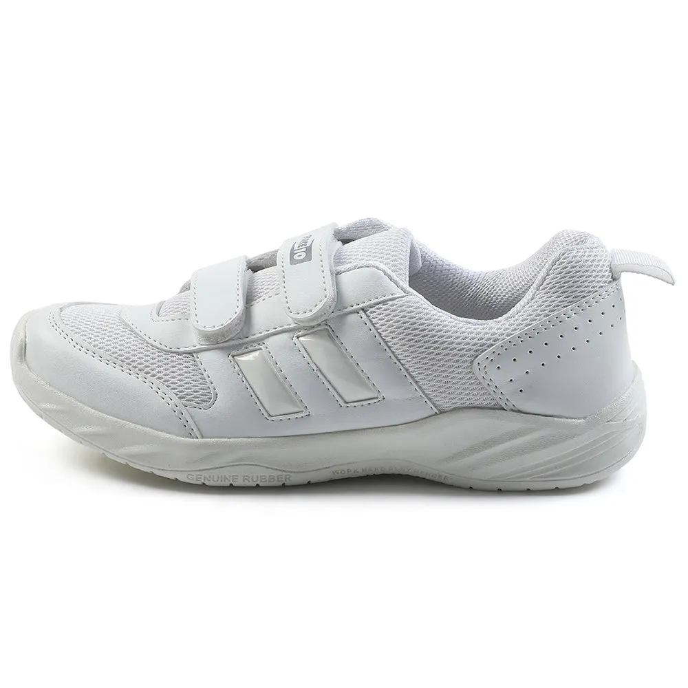 Force White Non Lacing Uniform School Shoes For Kids SKOLGAME-V By Liberty