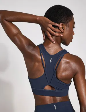 Frankie Cloud-Core Sports Bra - Navy Blue