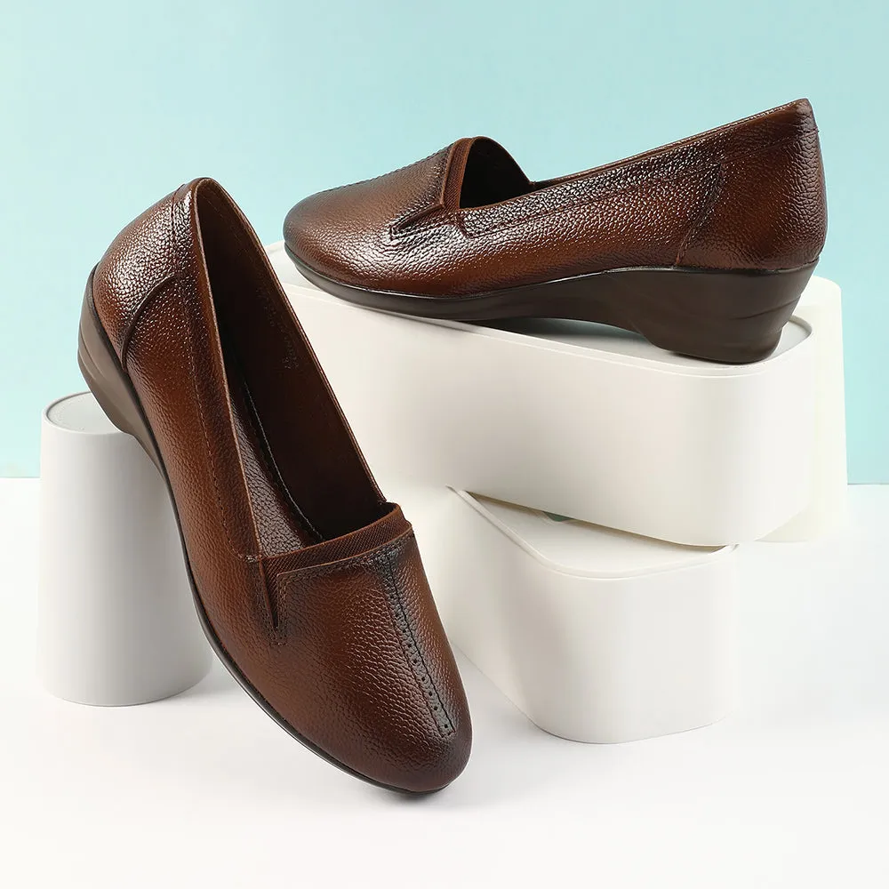 Healers Tan Ballerina Shoes For Women TLO-26 By Liberty