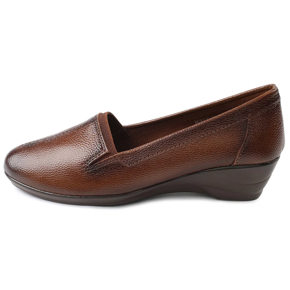 Healers Tan Ballerina Shoes For Women TLO-26 By Liberty