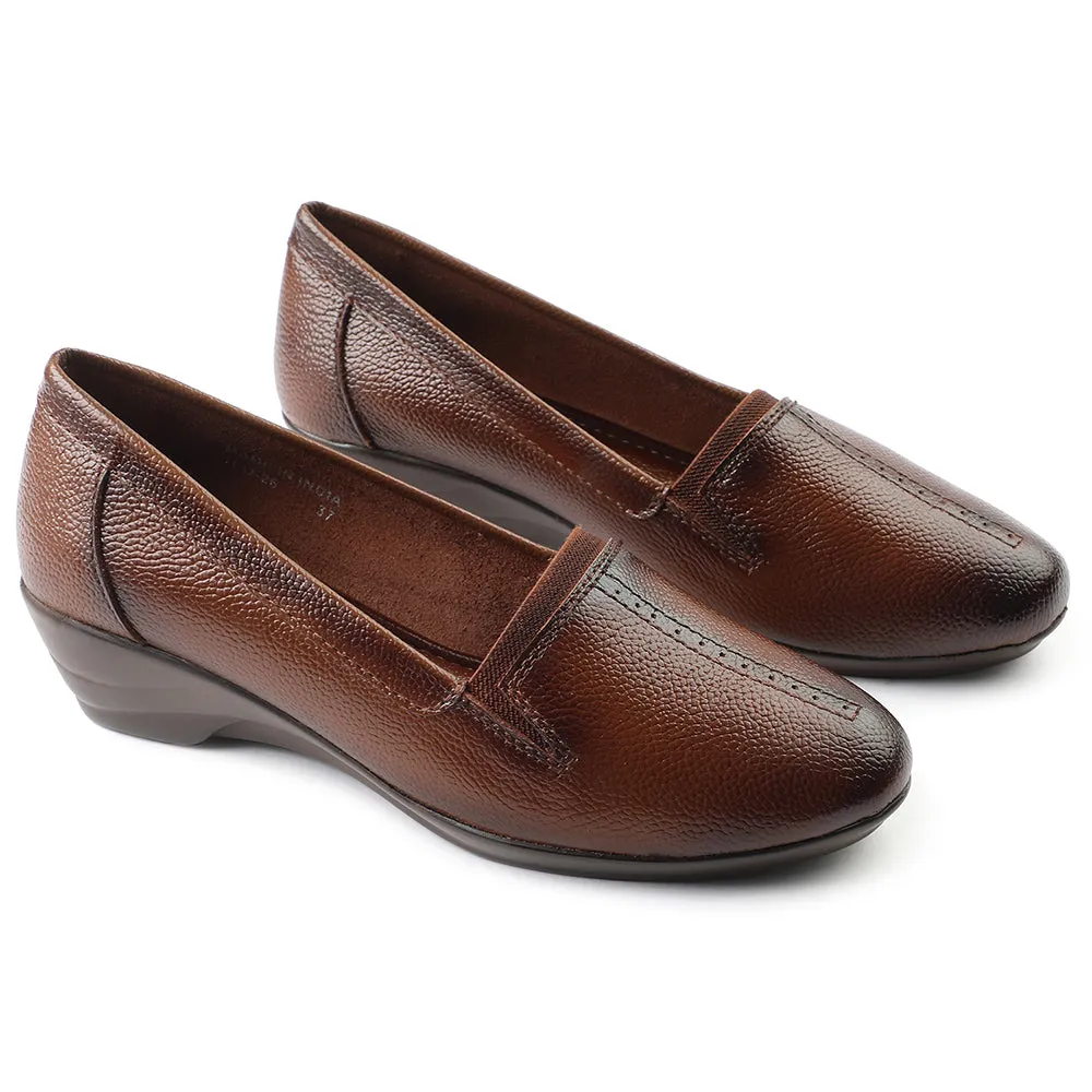 Healers Tan Ballerina Shoes For Women TLO-26 By Liberty