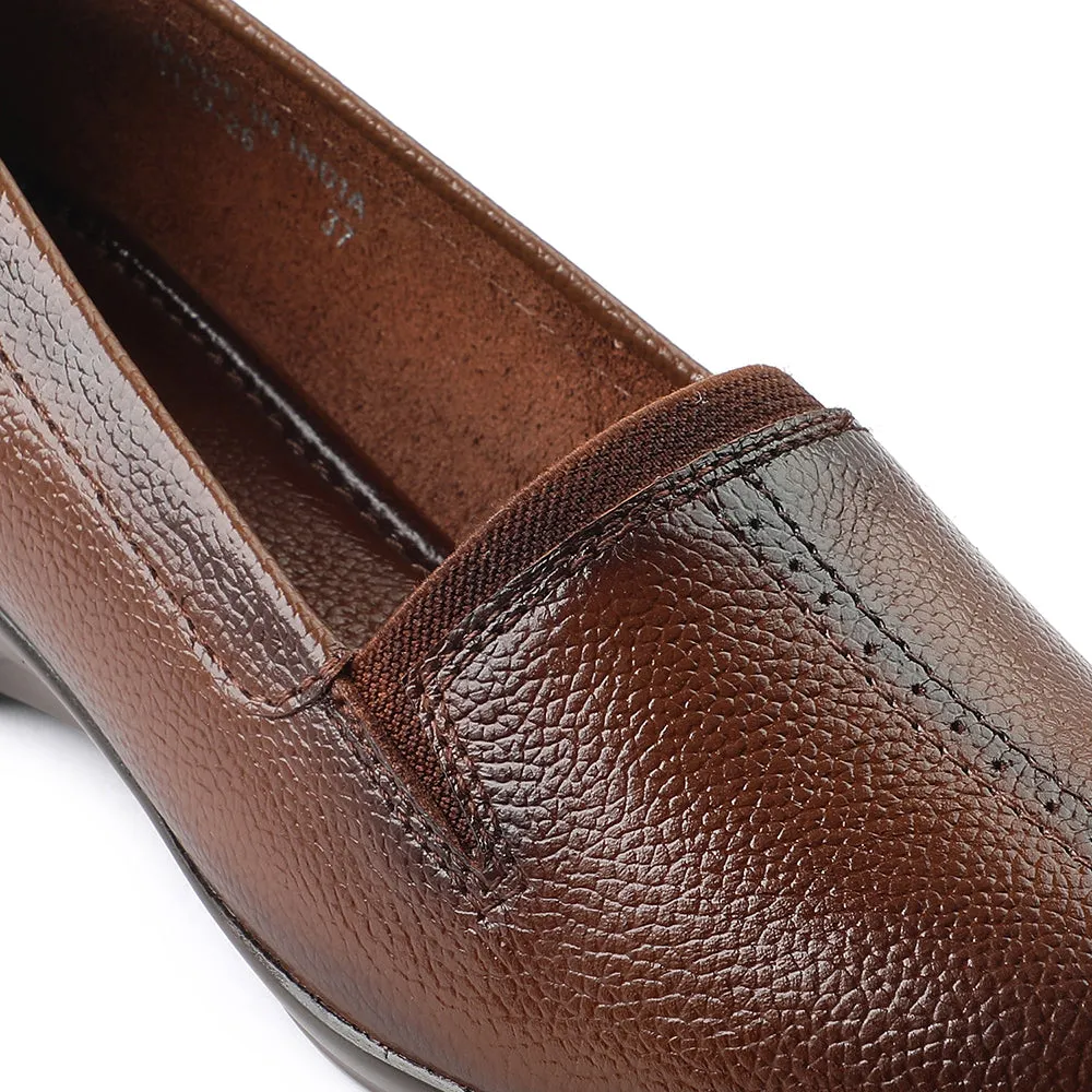 Healers Tan Ballerina Shoes For Women TLO-26 By Liberty