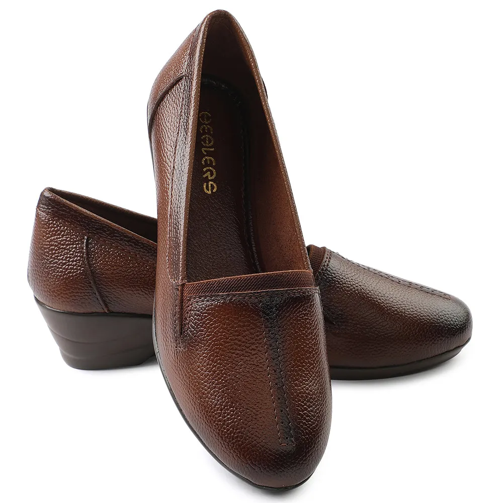 Healers Tan Ballerina Shoes For Women TLO-26 By Liberty