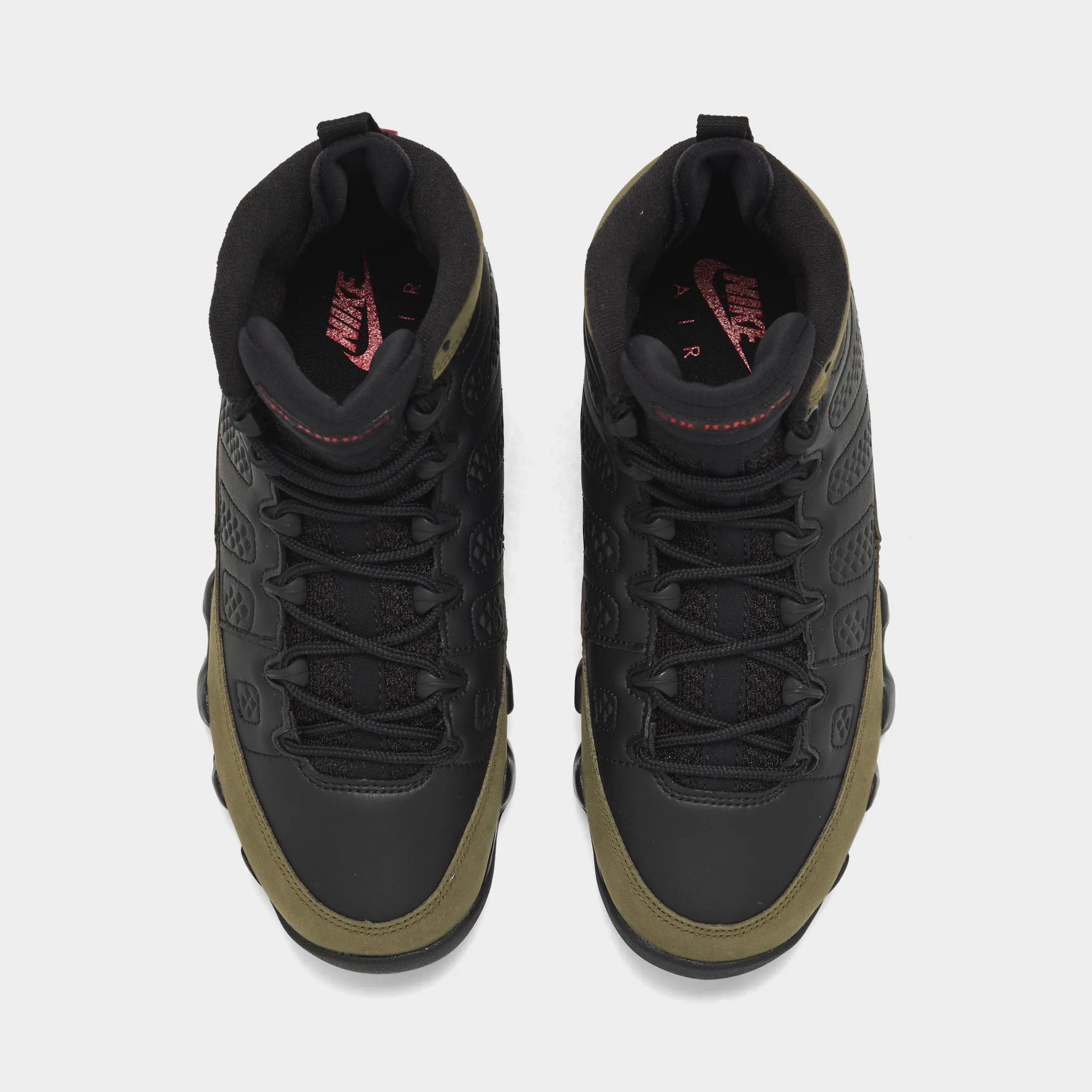 Jordan 9 Retro GS Black / True Red - Light Olive