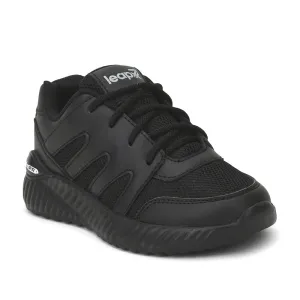 Leap7x Black Lacing Uniform School Shoes For Kids NITSCHO-1L By Liberty