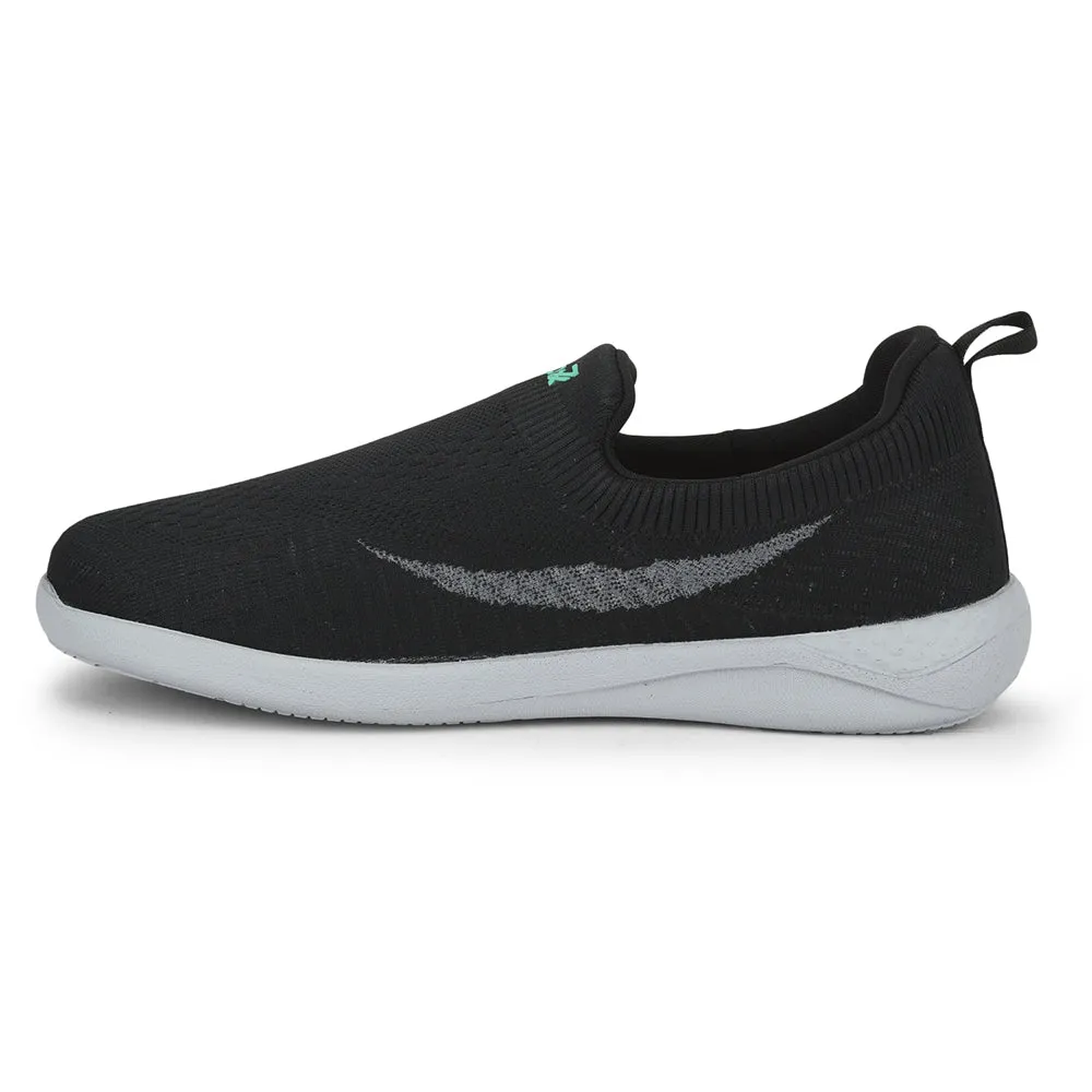Leap7x Casual Black Non Lacing Shoes For Men RORY-10 By Liberty